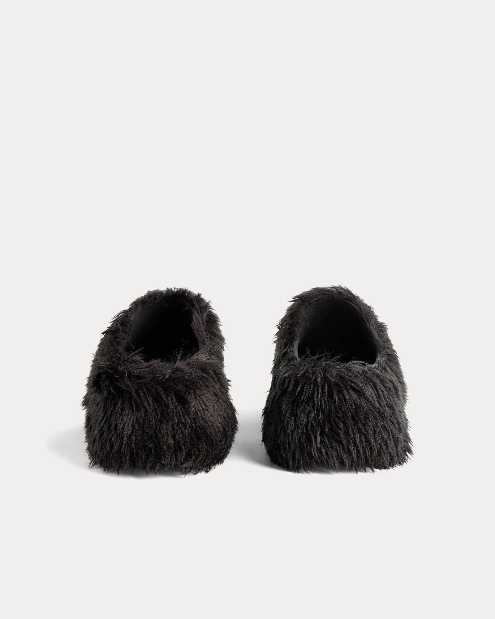Balenciaga x Crocs Fake Fur Black Mules Sneak in Peace