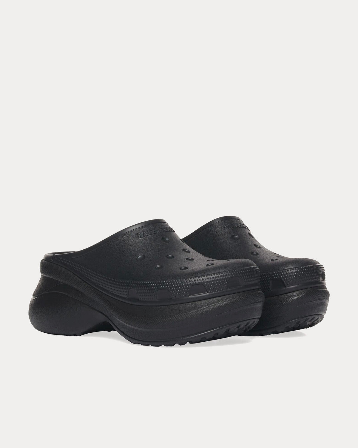 Balenciaga x Crocs - Rubber Mule Black Slip Ons