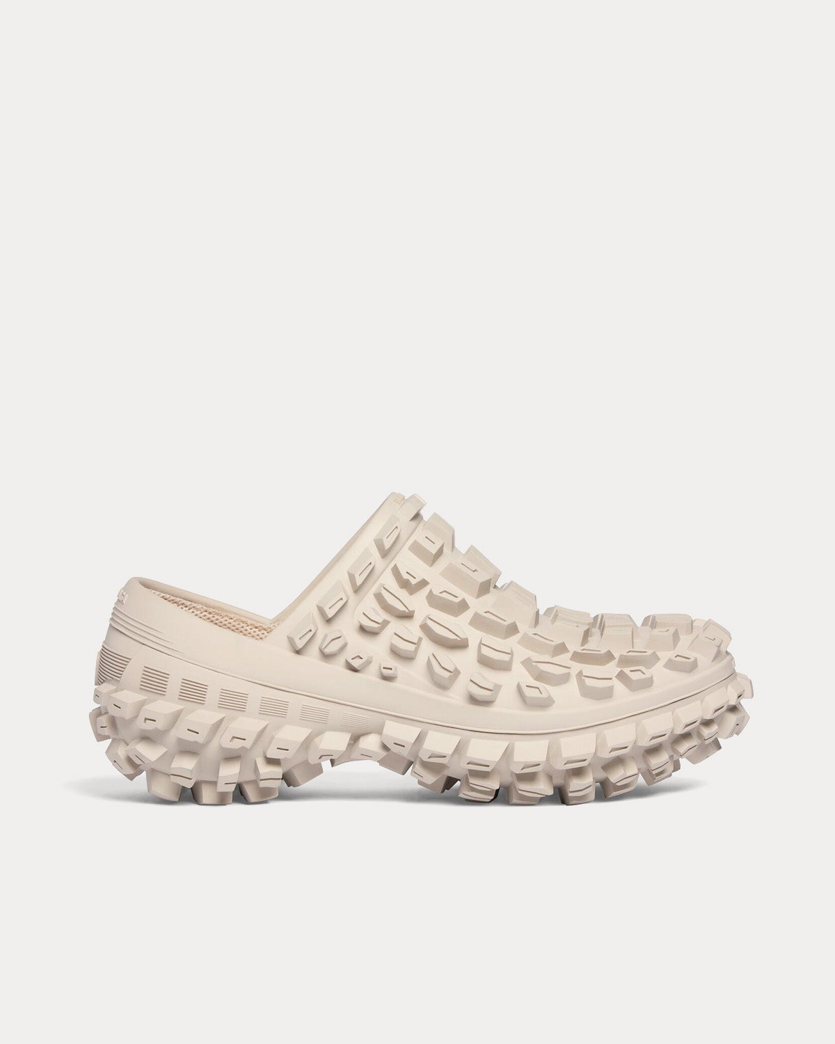 Balenciaga Men's Bouncer Rubber Clog Beige Slip Ons