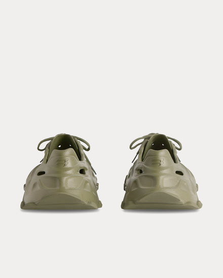 Balenciaga Men's HD Lace-Up Rubber Khaki Low Top Sneakers