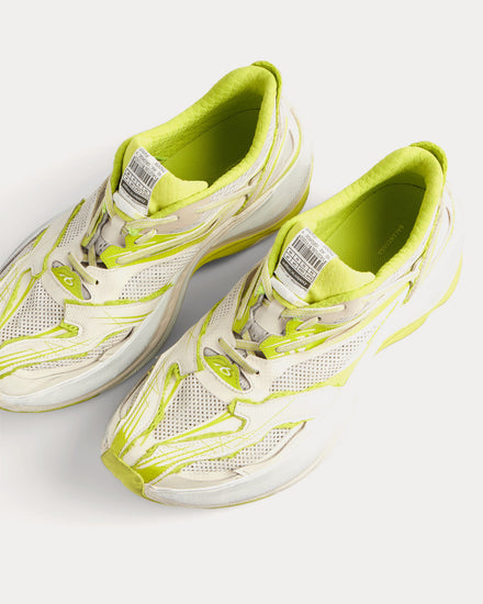 Balenciaga Jet Eggshell / Lime Low Top Sneakers - 2