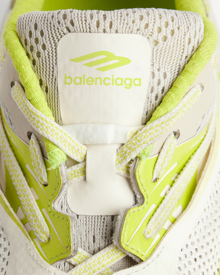 Balenciaga Jet Eggshell / Lime Low Top Sneakers - 5