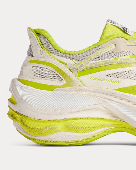 Balenciaga Jet Eggshell / Lime Low Top Sneakers - 4