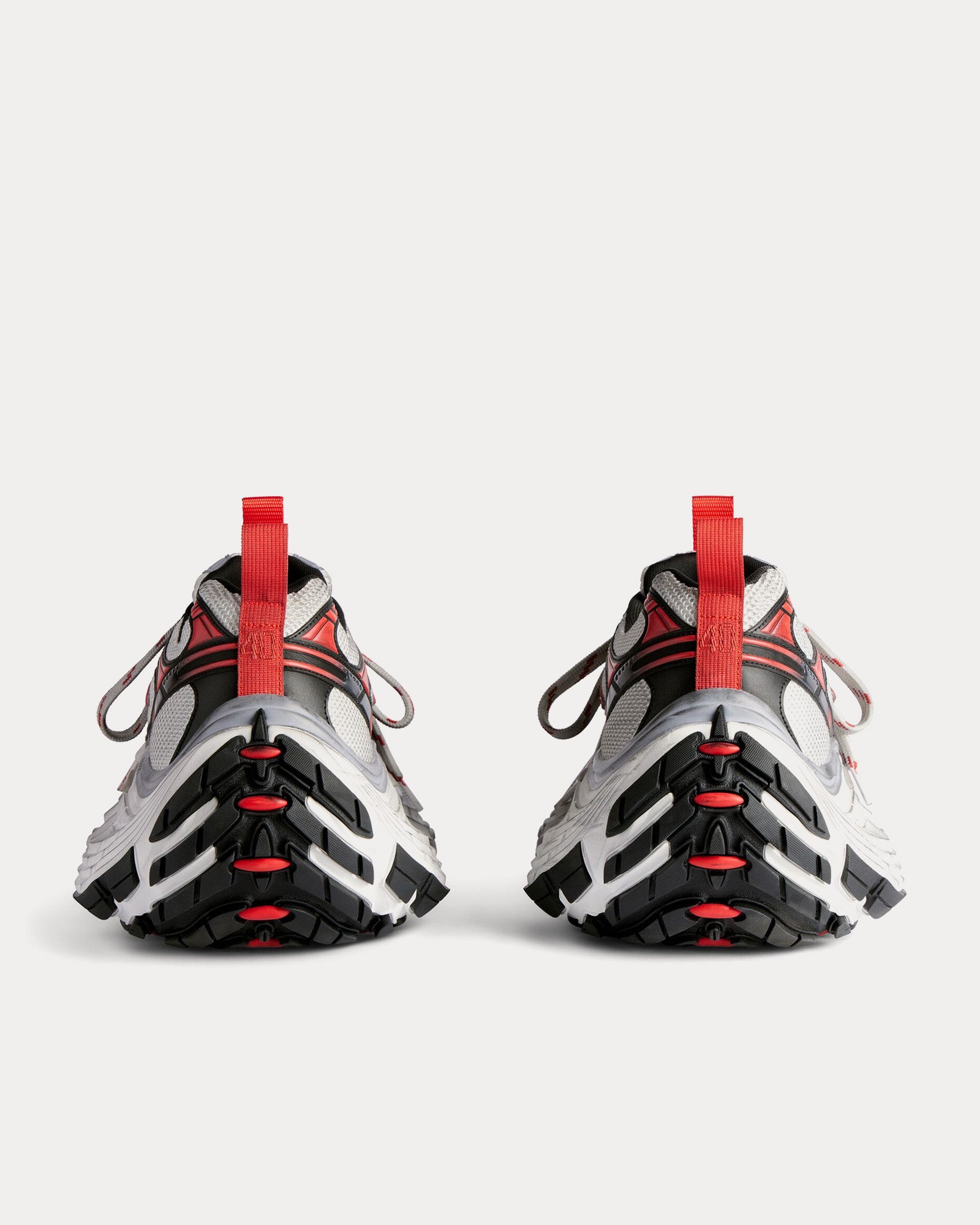 Balenciaga - 10XL Mesh, TPU & Rubber Grey / White / Red Low Top Sneakers