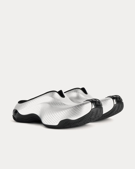 Balenciaga Basketball Mule Silver / Black Slip On Sneakers - 3