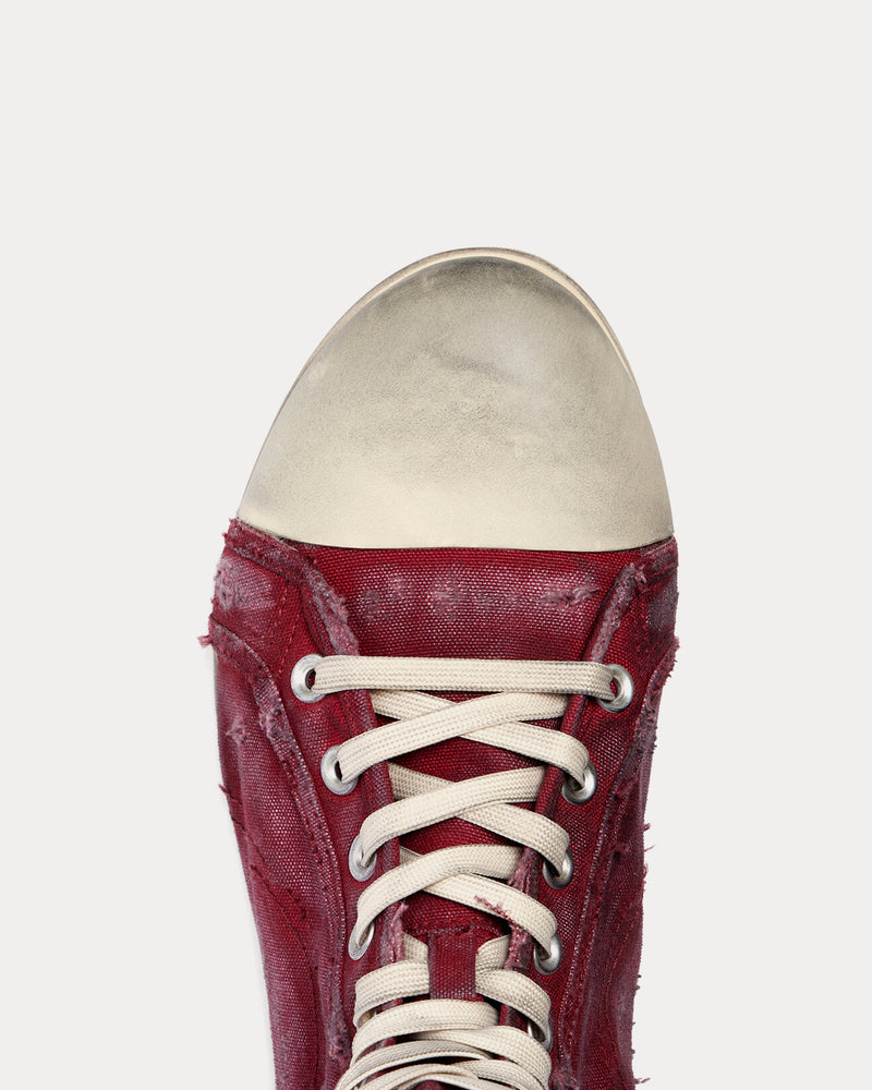 Balenciaga Men's Paris Ultra Flat Recycled Canvas Red High Top