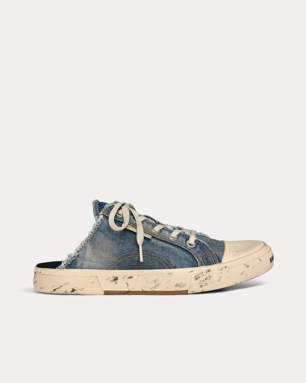 BALENCIAGA Paris デニム スリッポンスニーカー ダメージ加工 BALENCIAGA Paris distressed denim slip-on sneakers | NET-A