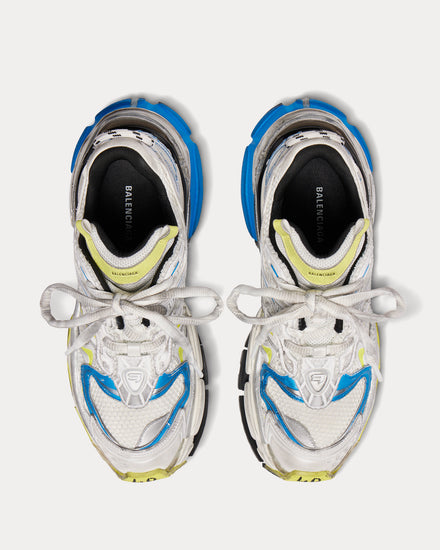 Balenciaga Runner 2.0 Mesh & Polyurethane White / Yellow / Blue Low Top Sneakers - 2