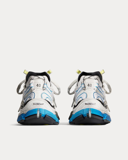 Balenciaga Runner 2.0 Mesh & Polyurethane White / Yellow / Blue Low Top Sneakers - 3