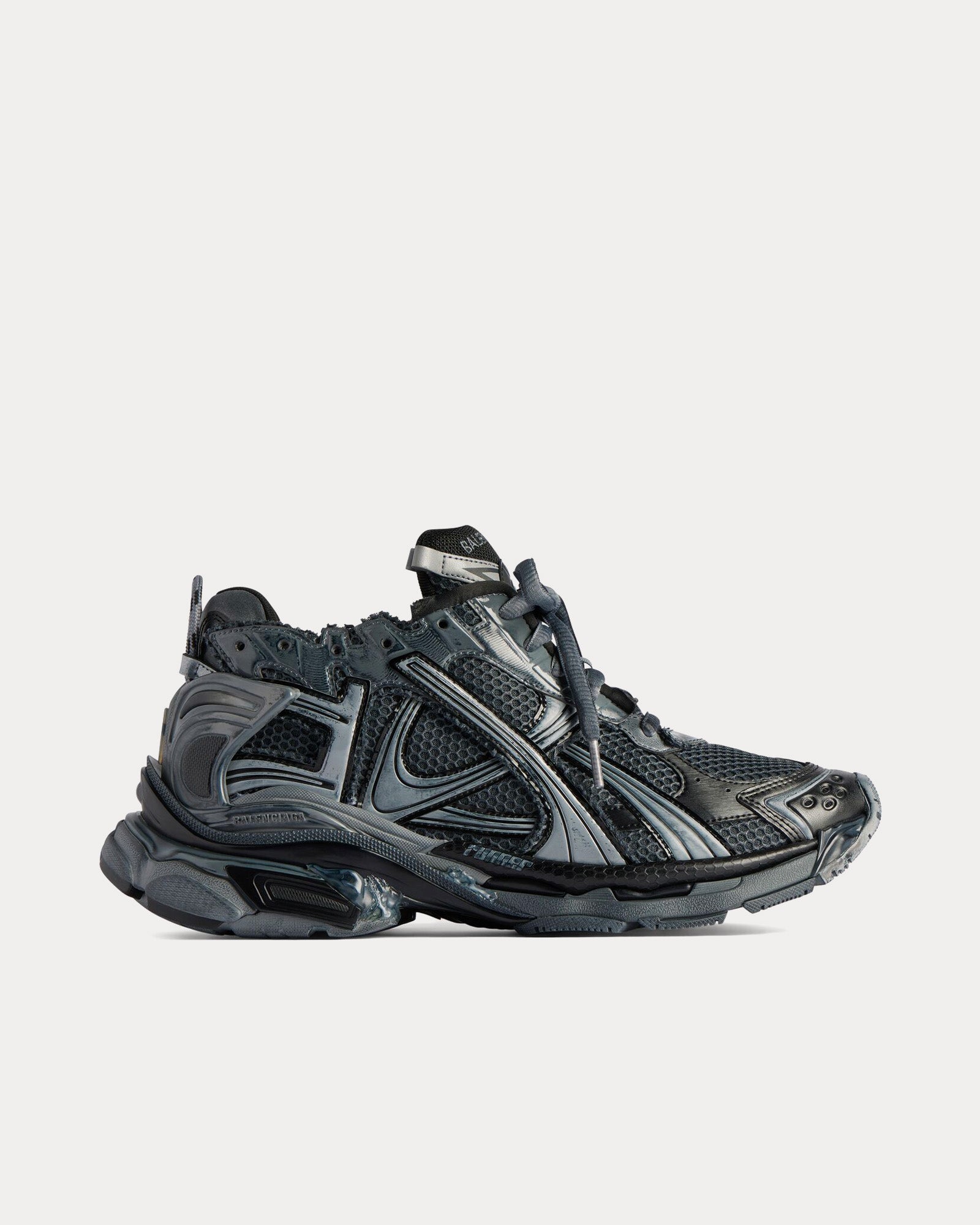 Balenciaga - Runner Mesh & Nylon Dark Grey / Black Low Top Sneakers
