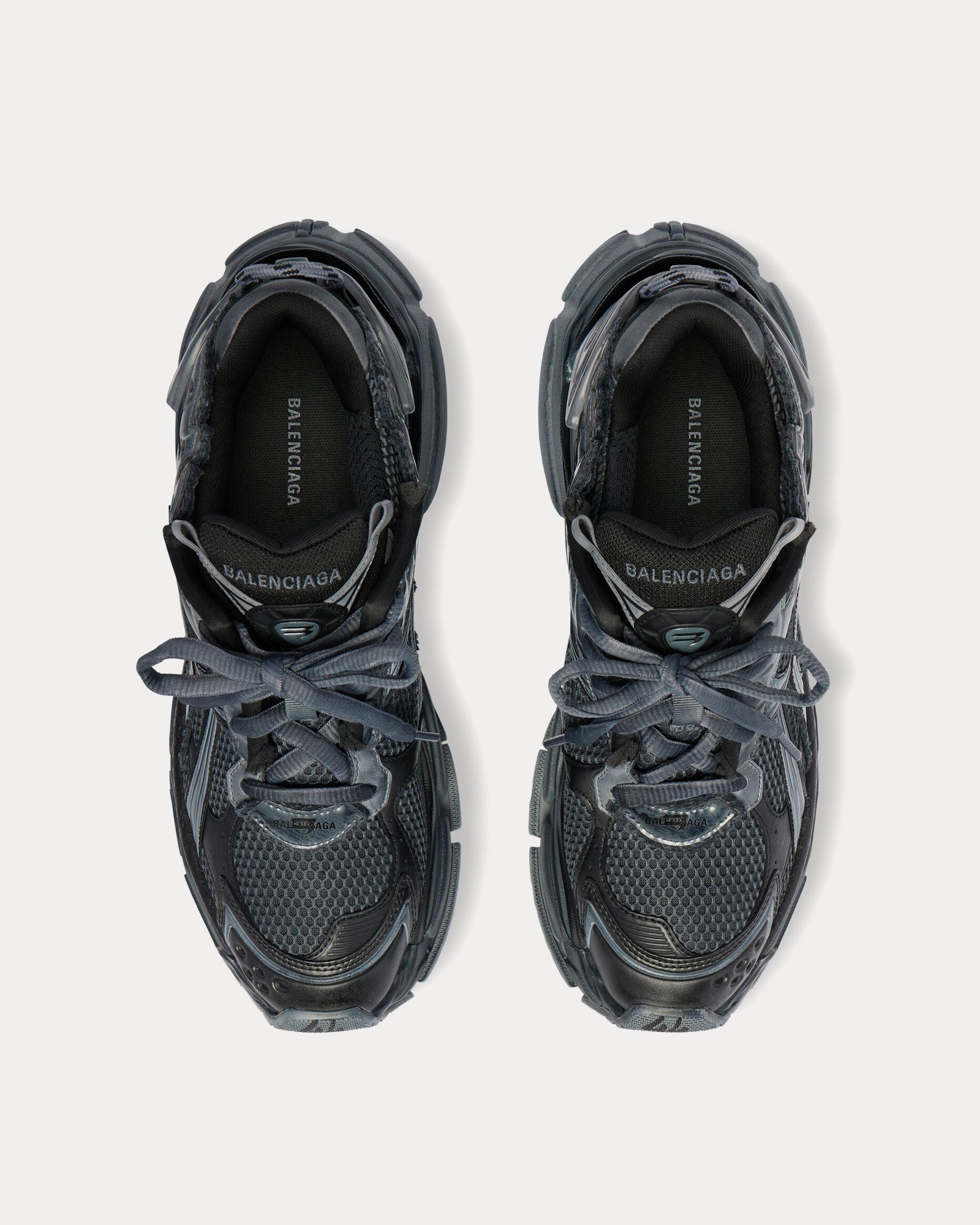 Balenciaga - Runner Mesh & Nylon Dark Grey / Black Low Top Sneakers