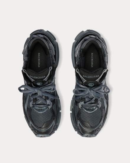 Balenciaga Runner Mesh & Nylon Dark Grey / Black Low Top Sneakers - 2