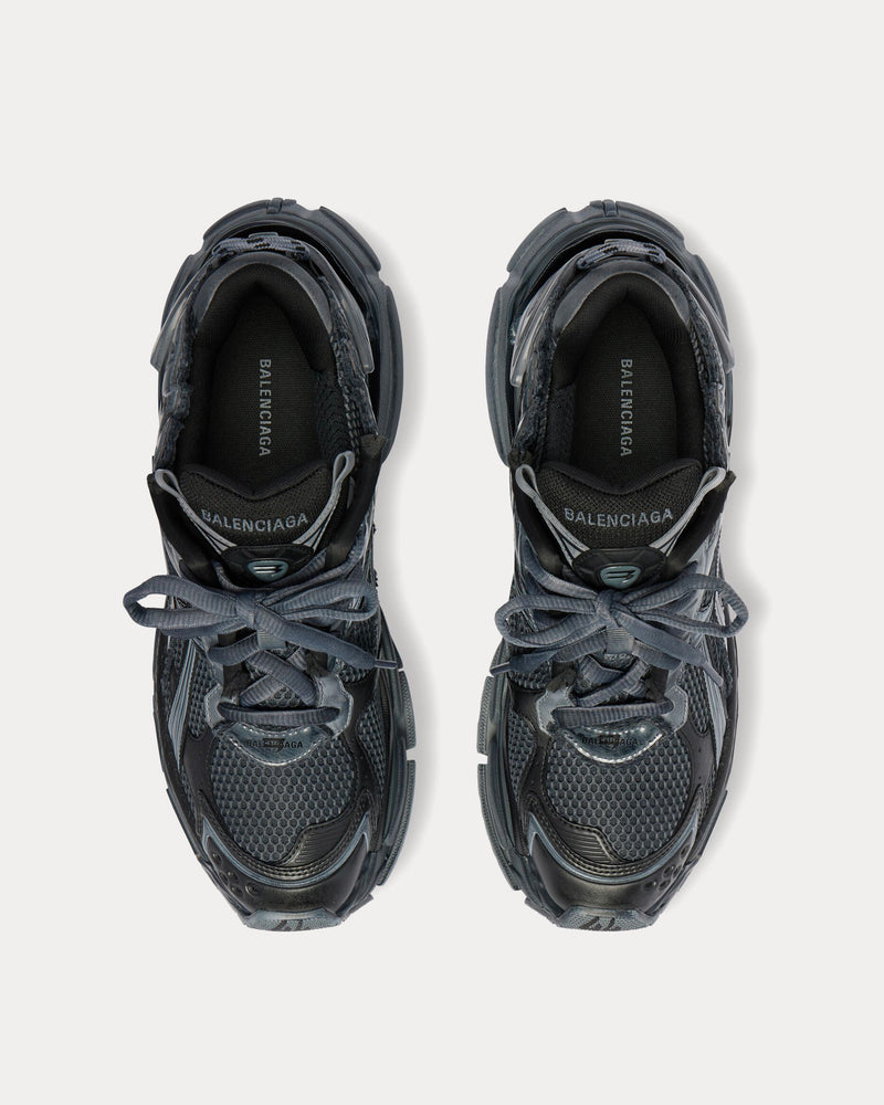 Balenciaga Runner Mesh & Nylon Dark Grey / Black Low Top Sneakers - 2