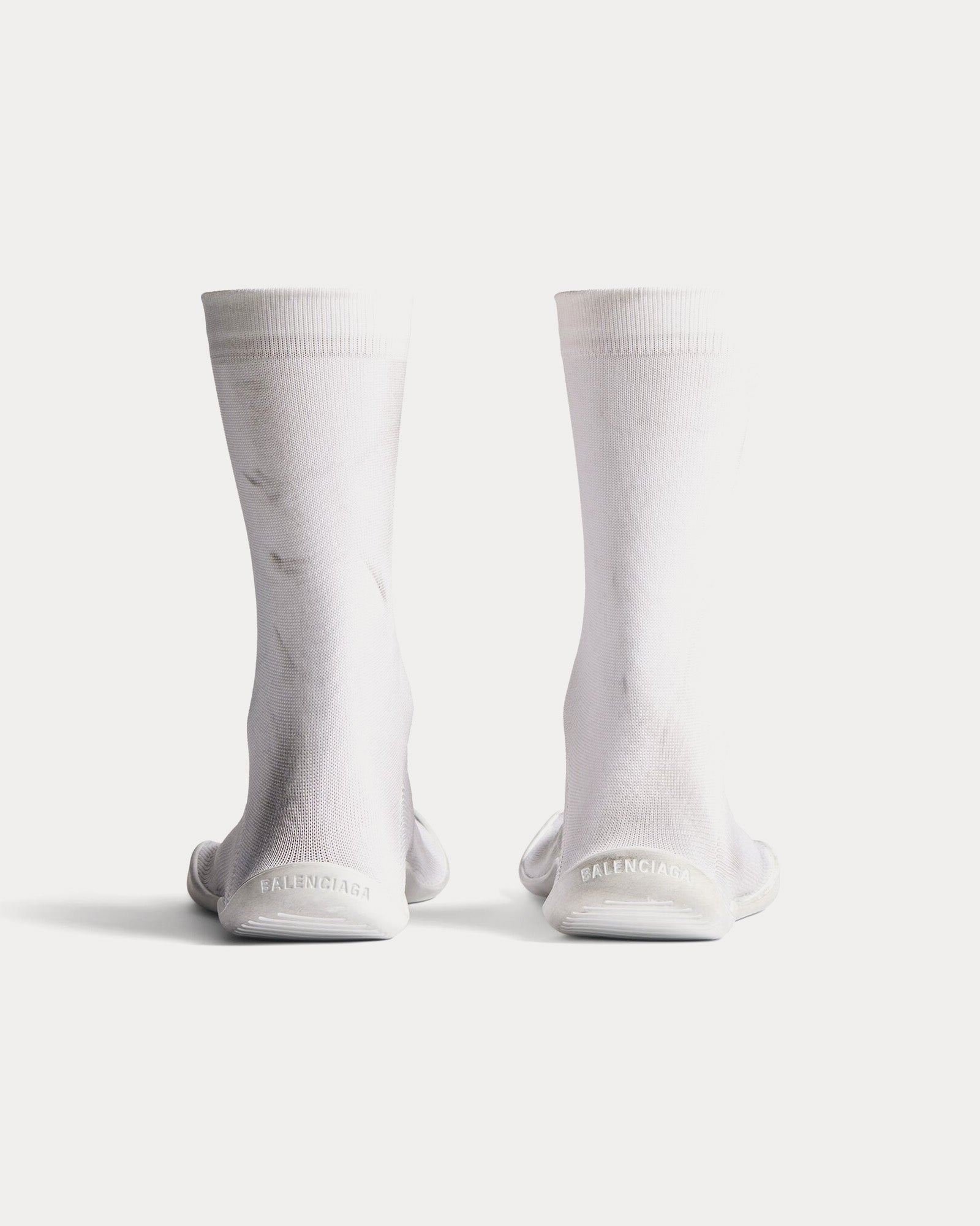 Balenciaga - Sock Technical Knit White High Top Sneakers