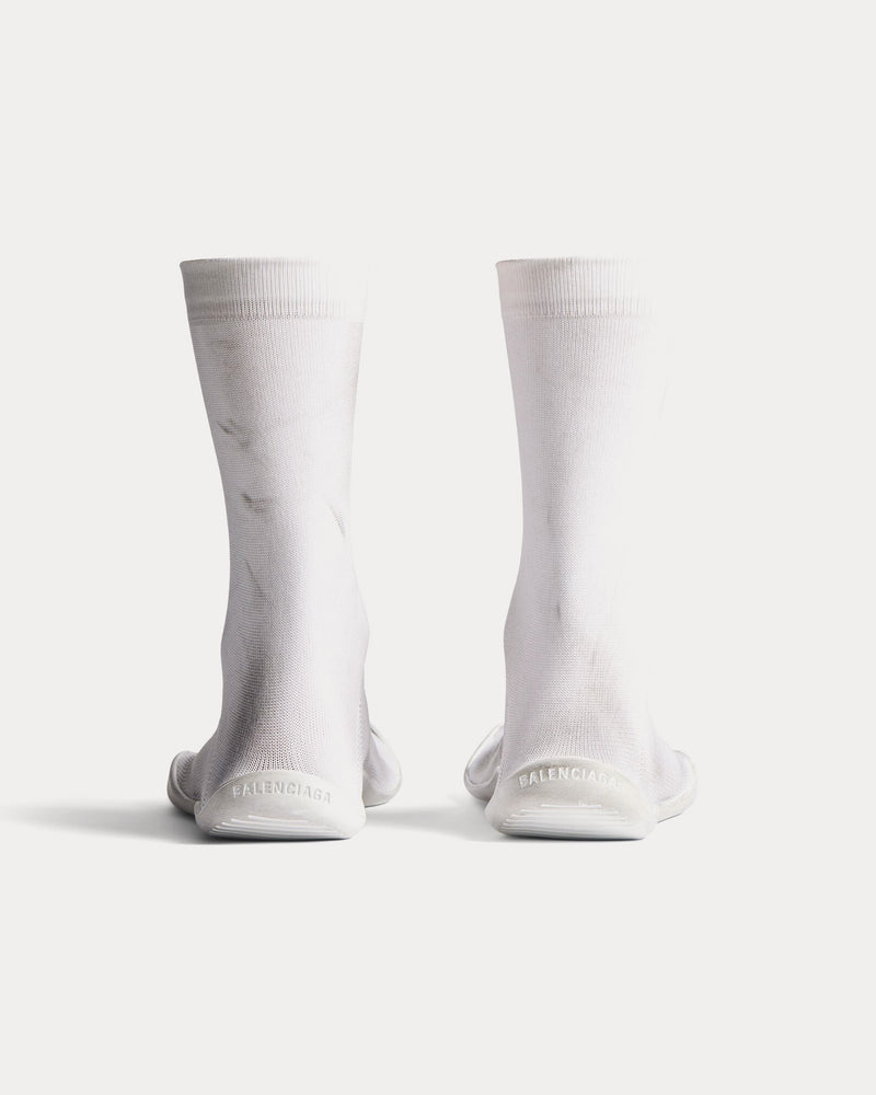 Balenciaga Sock Technical Knit White High Top Sneakers - 3