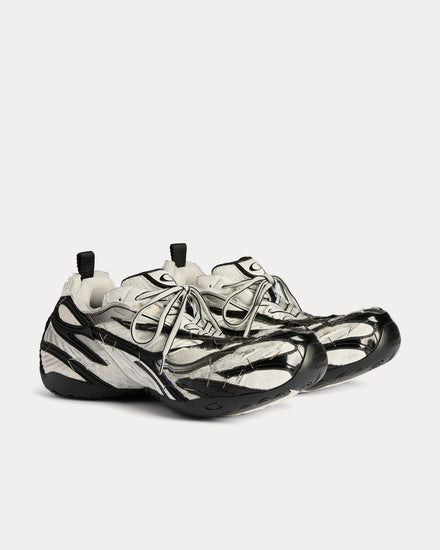 Balenciaga Soleless Black / White / Silver Low Top Sneakers - 3