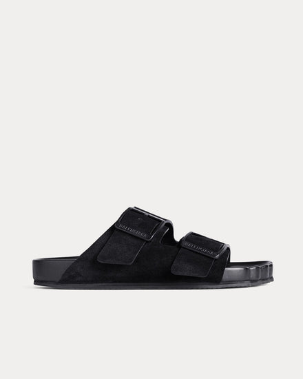 Balenciaga Men's Sunday Suede Calfskin Black Sandals