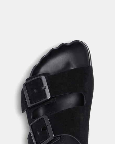 Balenciaga Men's Sunday Suede Calfskin Black Sandals