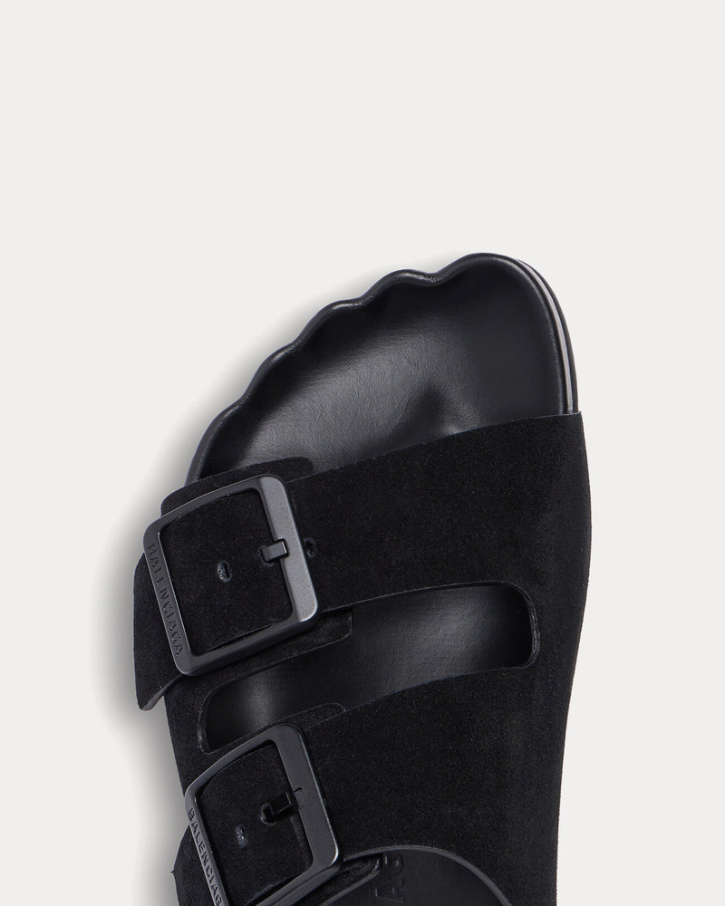 Balenciaga Black Calfskin Flat Men\'s Sandals Balenciaga x Scholl Men main image 3