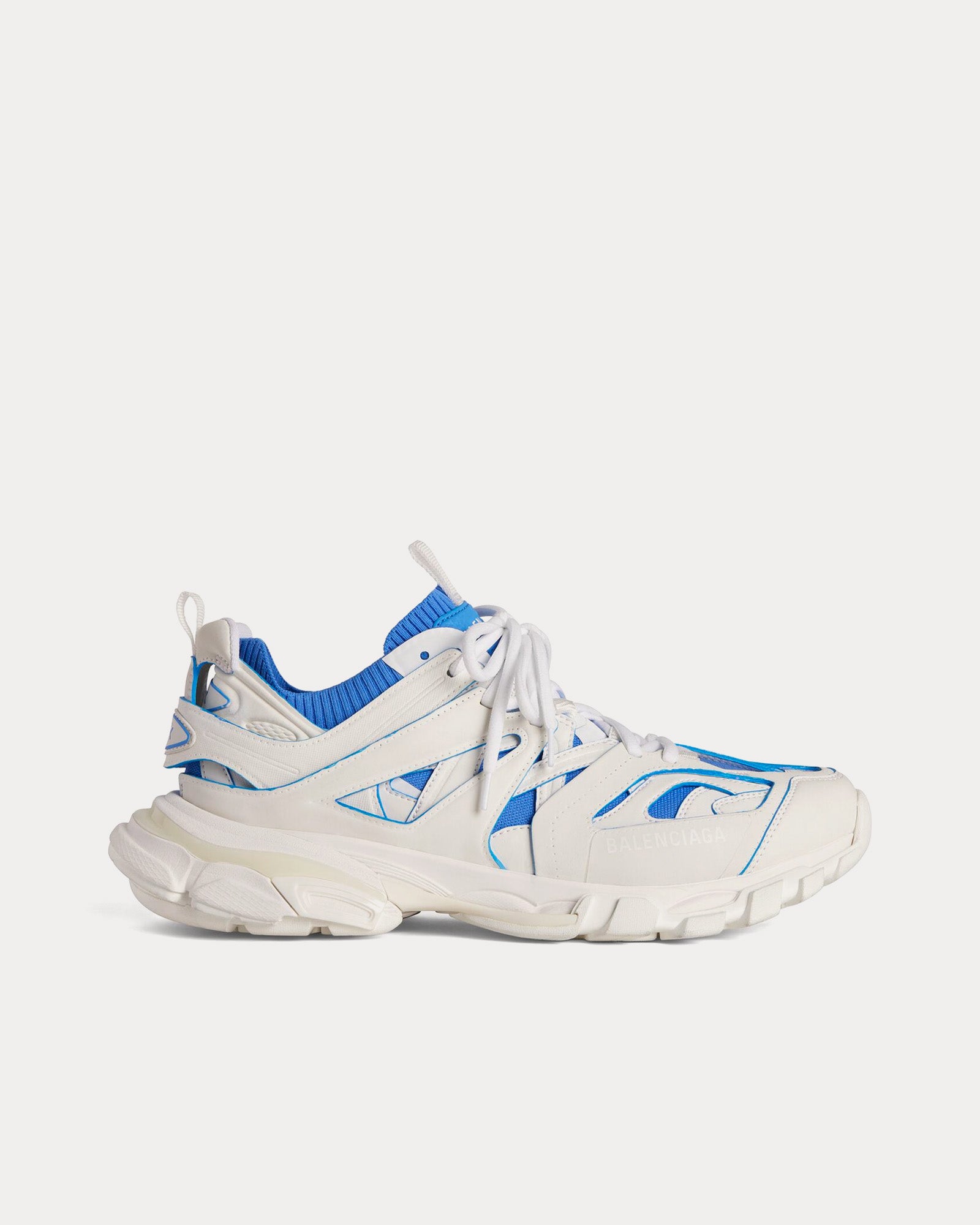Balenciaga Men's Track Sock Nylon & Knit White / Blue Low Top Sneakers