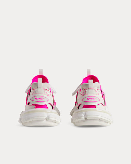 Balenciaga Women's Track Sock Nylon & Knit White / Neon Pink