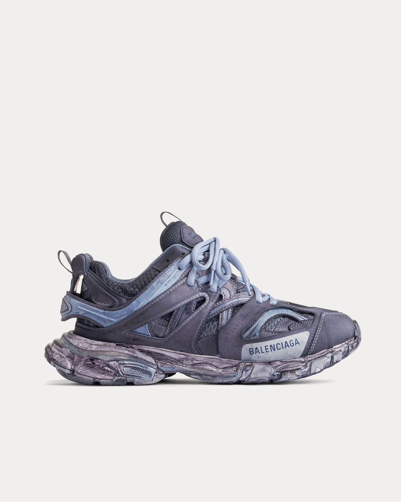Balenciaga Track Mesh & Nylon Fabric Blue Low Top Sneakers - 1