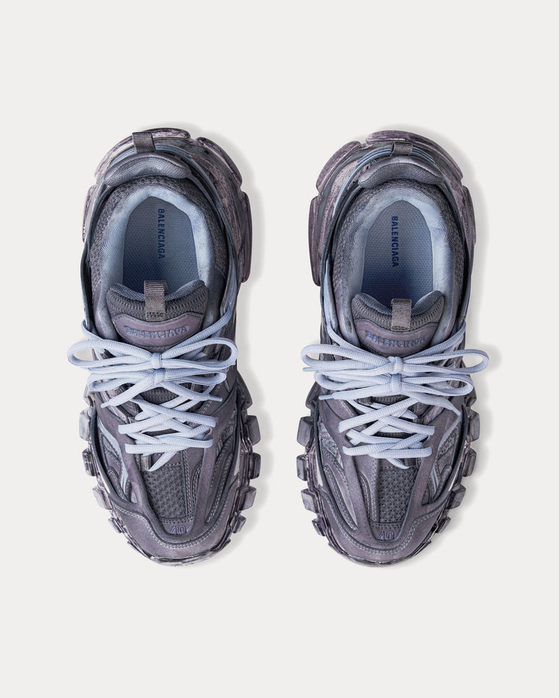 Balenciaga Track Mesh & Nylon Fabric Blue Low Top Sneakers - 2