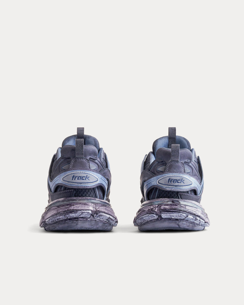 Balenciaga Track Mesh & Nylon Fabric Blue Low Top Sneakers - 3