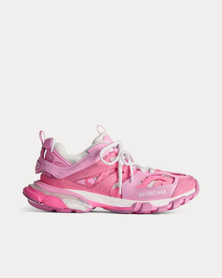 Balenciaga Women's Track Mesh & Suede-Like Fabric Pink Low