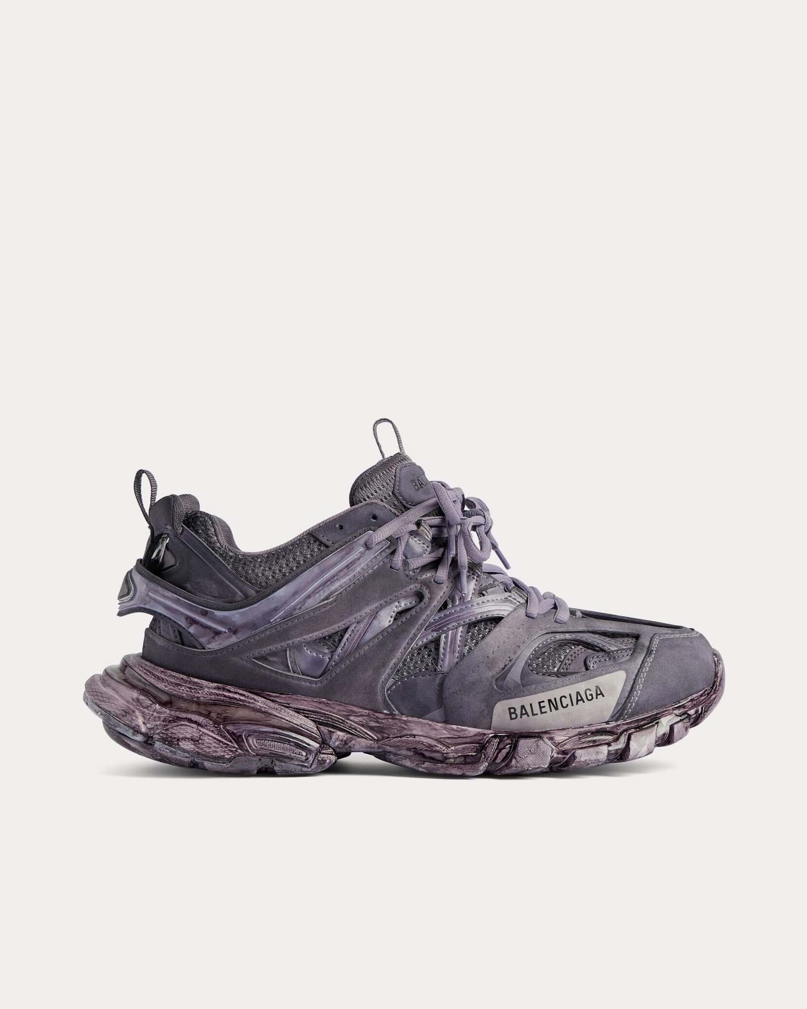 Balenciaga - Track Mesh & Nylon Fabric Purple Low Top Sneakers