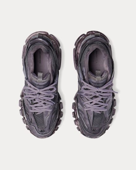 Balenciaga Track Mesh & Nylon Fabric Purple Low Top Sneakers - 2