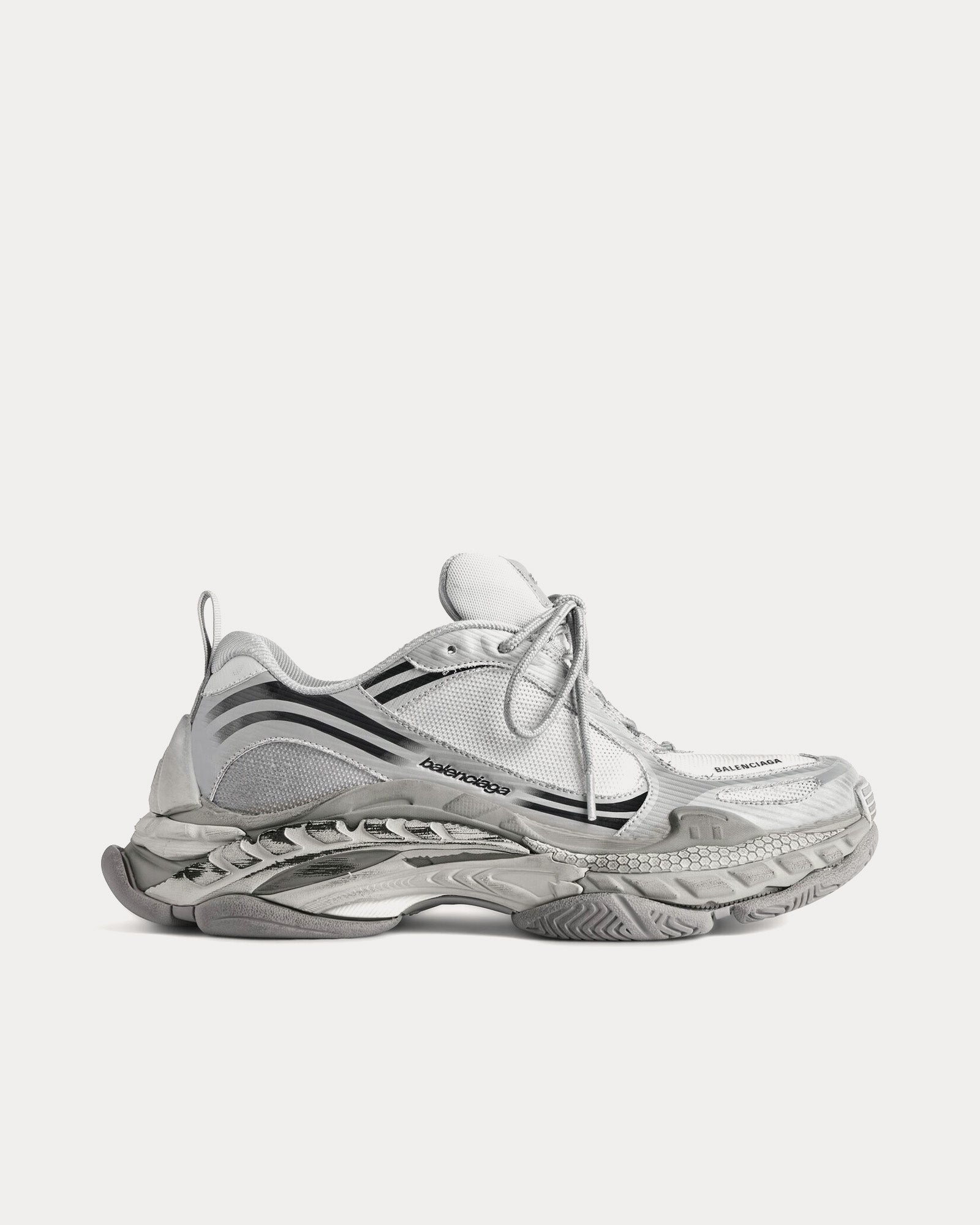 Balenciaga Men's Triple S.2 Gradient Grey Low Top Sneakers Balenciaga Men's Triple S.2 Gradient Grey Low Top Sneakers