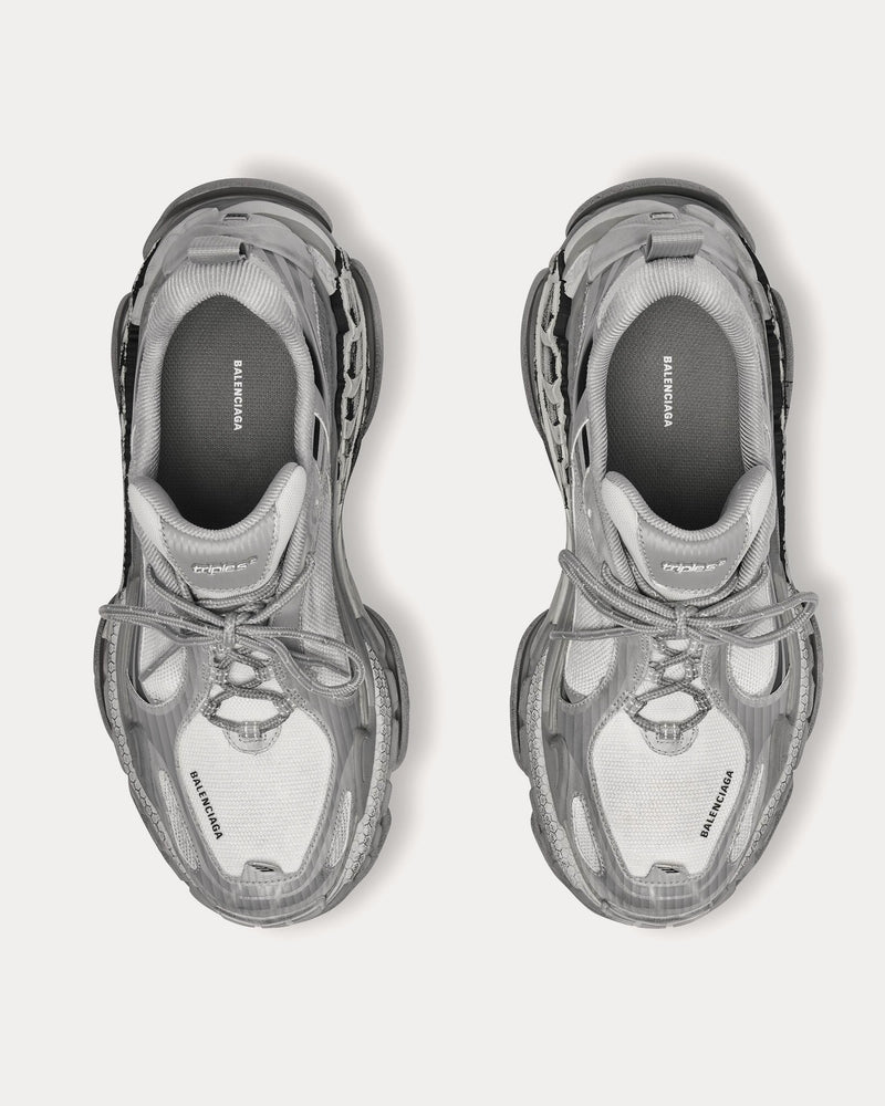 Balenciaga Men's Triple S.2 Gradient Grey Low Top Sneakers