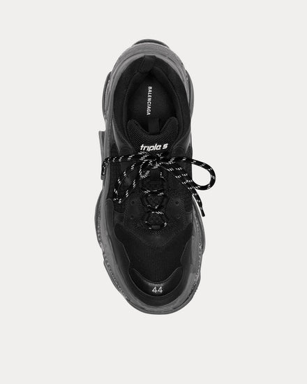 Balenciaga Triple S Clear Sole with Double Foam & Mesh Black Low Top Sneakers - 2