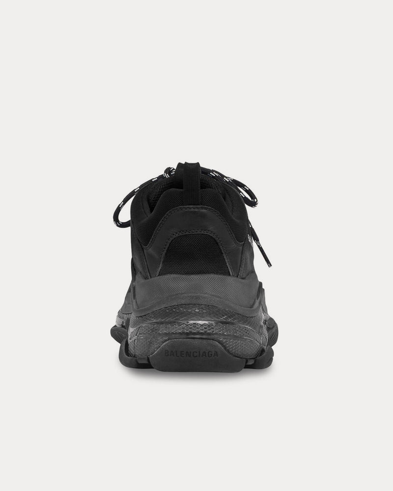 Balenciaga Triple S Clear Sole with Double Foam & Mesh Black Low Top Sneakers - 3