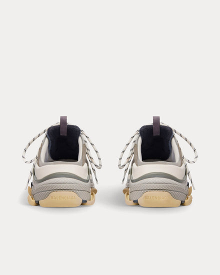 Balenciaga Triple S Mule Double Foam & Mesh Grey / Blue Slip On Sneakers - 4