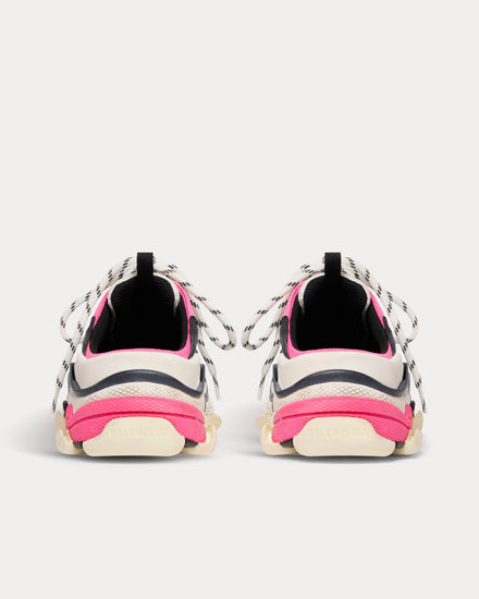Balenciaga Triple S Mule Double Foam & Mesh White / Pink / Black Slip On Sneakers - 4