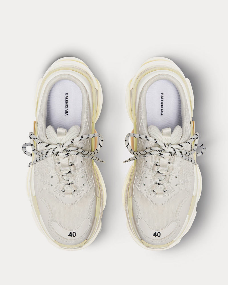 Balenciaga Men's Triple S Mule Double Foam & Mesh White Slip On