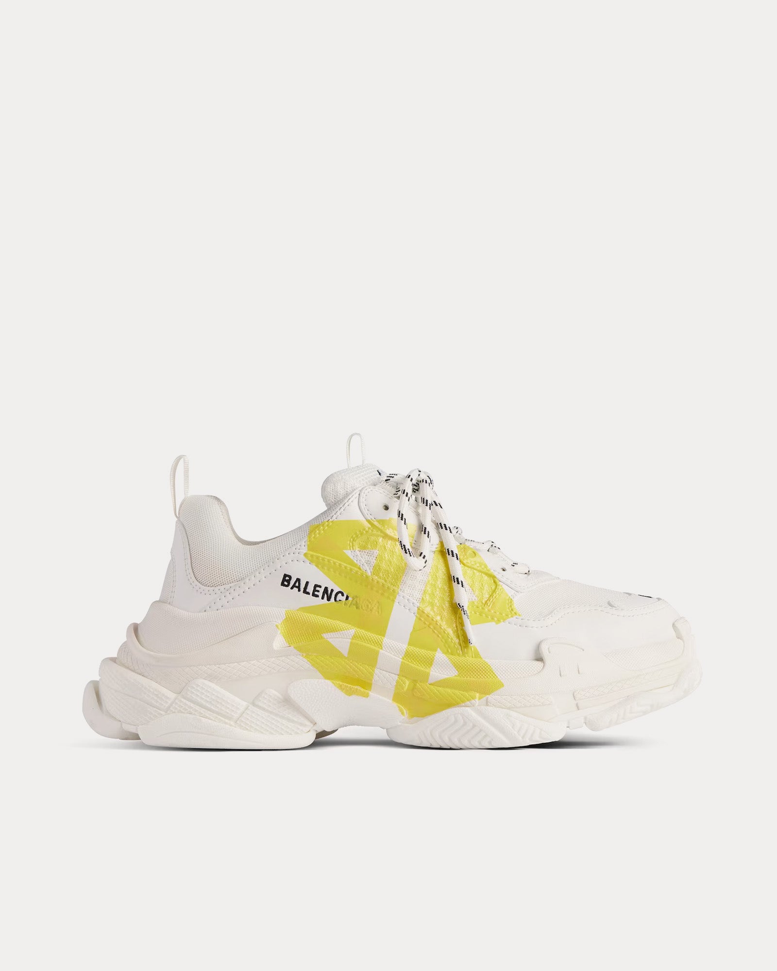 BALENCIAGA トレイルサンダル ホワイト・イエロー Balenciaga Women's Triple S Tape Type White / Yellow Low Top Sneakers