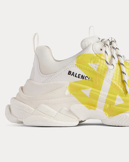 Balenciaga Triple S Tape Type White / Yellow Low Top Sneakers - 5