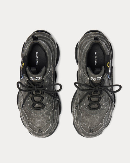 Balenciaga Triple S Canvas Black Low Top Sneakers - 2