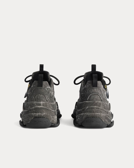 Balenciaga Triple S Canvas Black Low Top Sneakers - 4