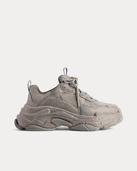 Balenciaga Men's Triple S Rhinestone Dark Grey Low Top