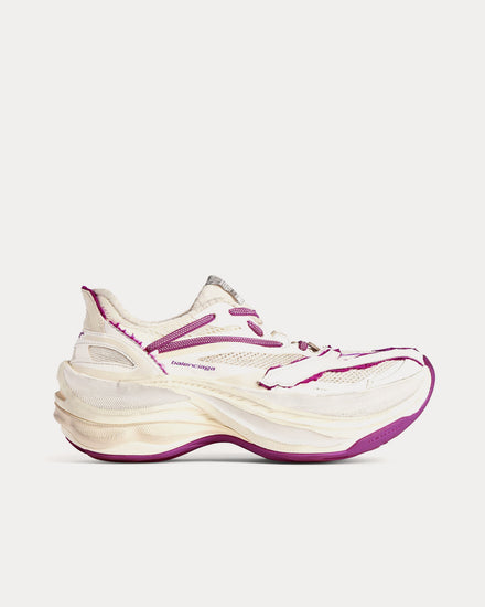 Balenciaga Jet Eggshell / Strawberry Pink Low Top Sneakers - 1