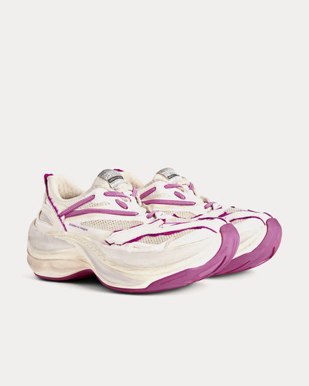 Balenciaga Jet Eggshell / Strawberry Pink Low Top Sneakers - 2