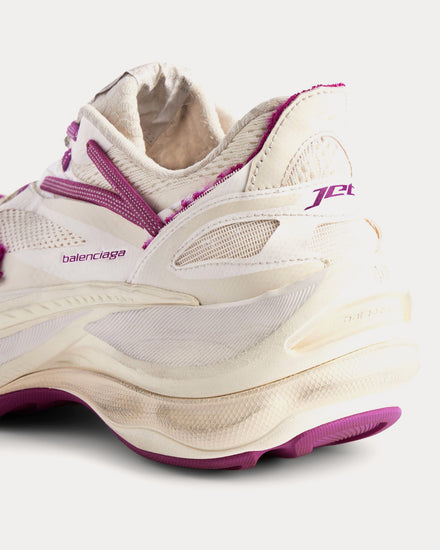 Balenciaga Jet Eggshell / Strawberry Pink Low Top Sneakers - 4