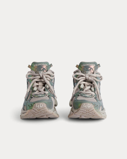 Balenciaga Runner Iridescent Beige / Pink Low Top Sneakers - 3