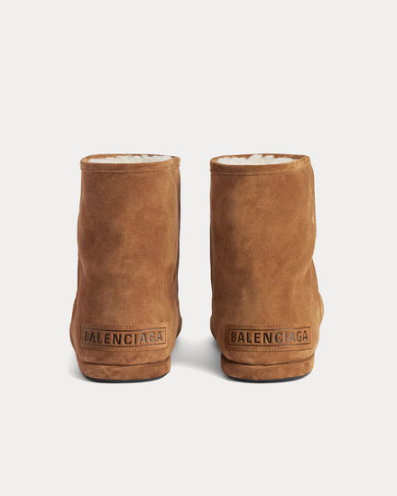 Balenciaga Alaska Soft Bootie Suede Brown Boots - 4
