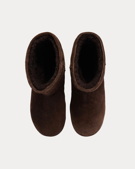 Balenciaga Alaska Soft Bootie Suede Light Espresso Boots - 2