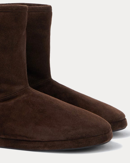 Balenciaga Alaska Soft Bootie Suede Light Espresso Boots - 5